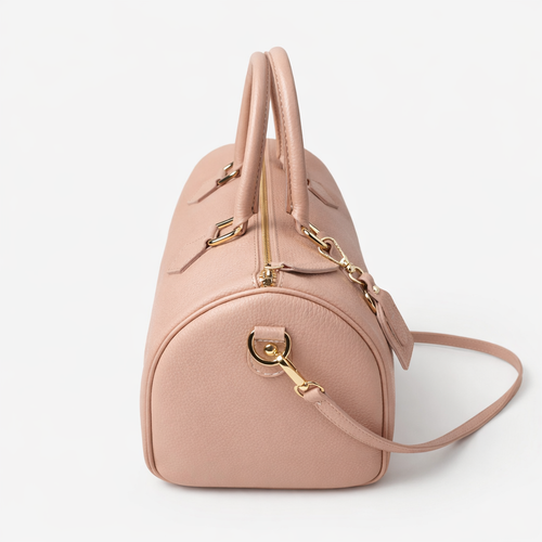Aurora Bag – Genuine Hammered Leather Satchel with Removable Shoulder Strap