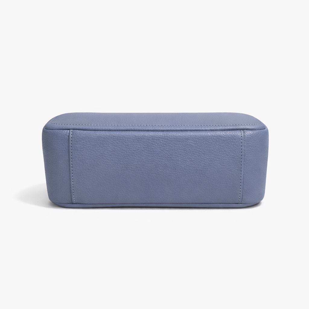 Borsa Camille – Mini Bag in Vera Pelle Martellata con Doppia Zip e Tracolla Removibile