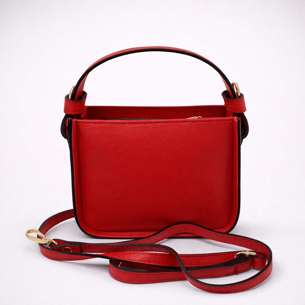 Borsa Elisa – Mini bag a mano e a tracolla in pelle con manico superiore
