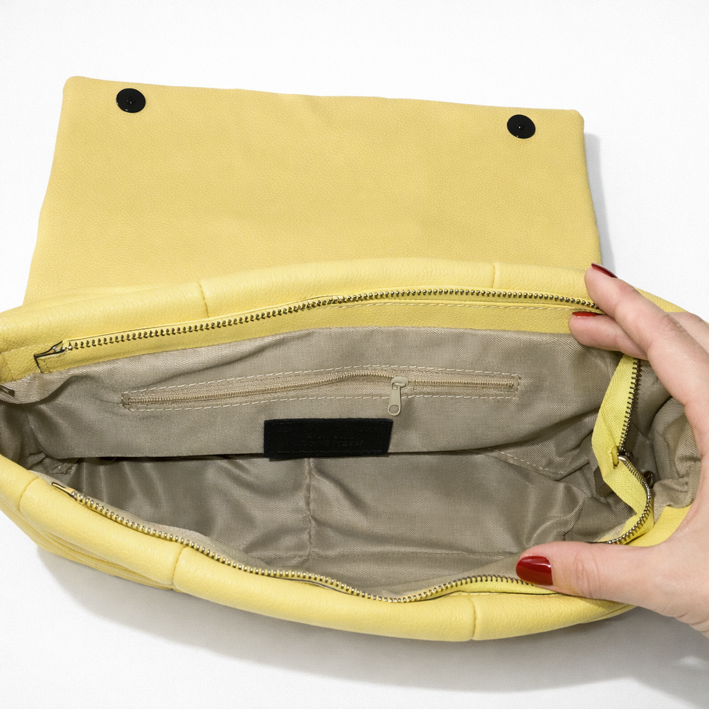 Borsa Valentine – Borsa a Spalla in Vera Pelle Trapuntata con Catena Argento e Tracolla Removibile