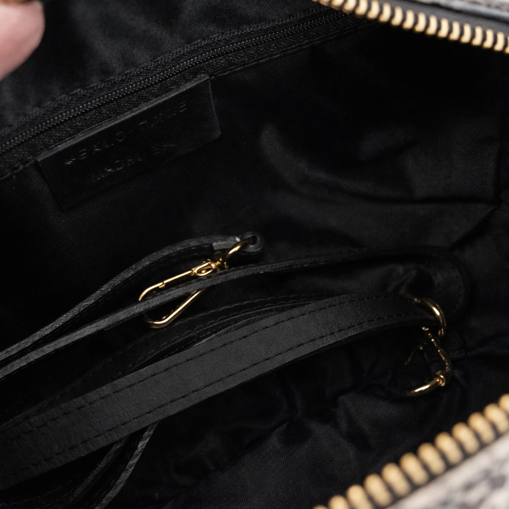 Borsa Dafne a spalla stampa pitone