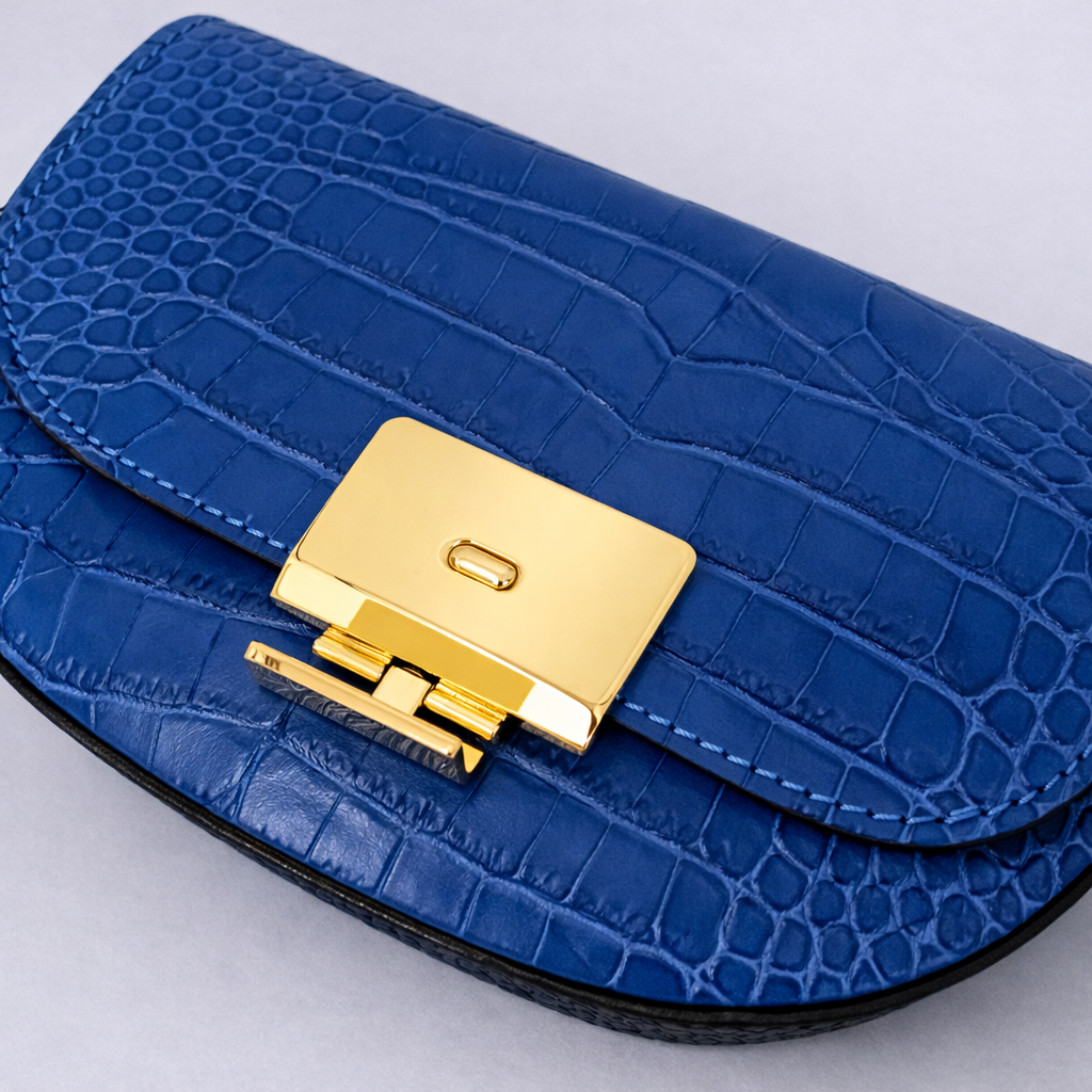 Borsa Diana – Borsa a tracolla in pelle effetto cocco con chiusura gioiello