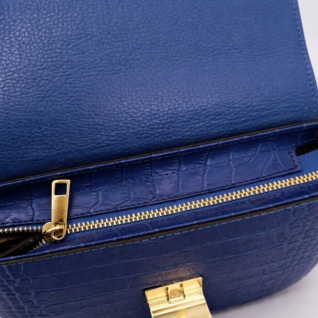 Borsa Diana – Borsa a tracolla in pelle effetto cocco con chiusura gioiello