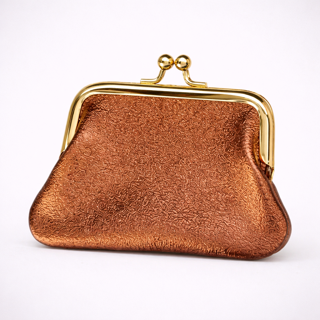 Porta monete Sofia – in pelle con chiusura a scatto