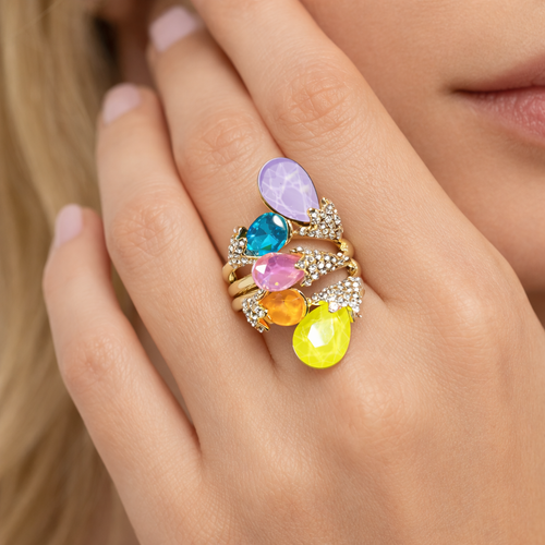 Anello Aurora Rainbow - con fascia elastica regolabile