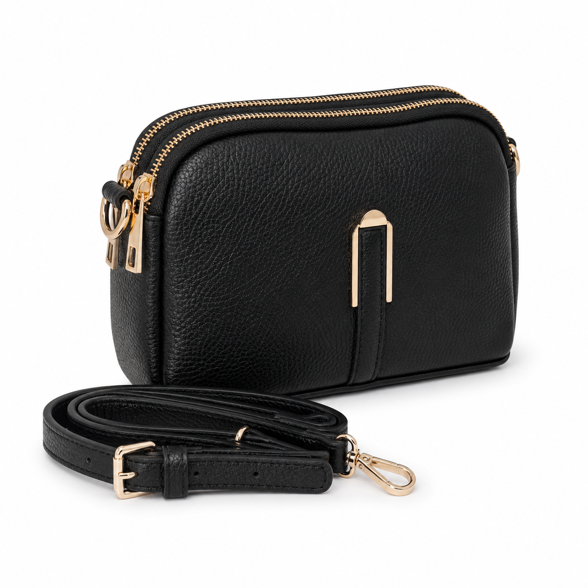 Borsa Allegra – Borsa a Tracolla in Pelle con Doppia Zip