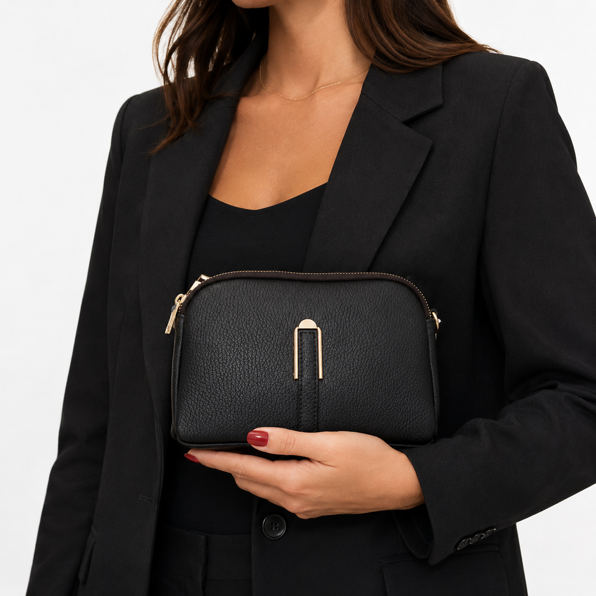 Borsa Allegra – Borsa a Tracolla in Pelle con Doppia Zip