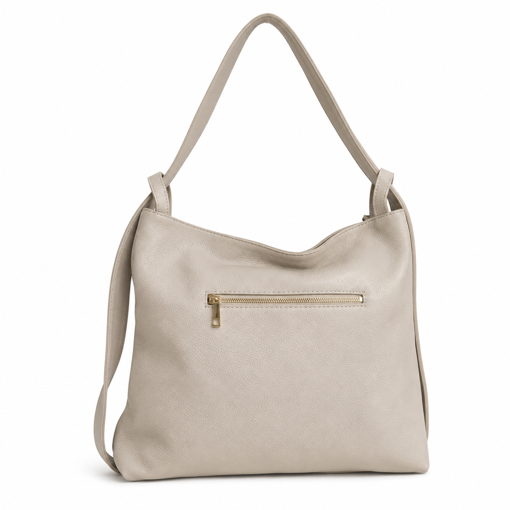 Borsa Bianca – Shopper e Zaino in Pelle Beige