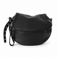 Borsa Mirea – Borsa 3 in 1 in Pelle Nera, Tracolla e Marsupio