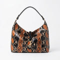Borsa Nives – Borsa a Spalla in Vera Pelle Stampa Pitone Double Face
