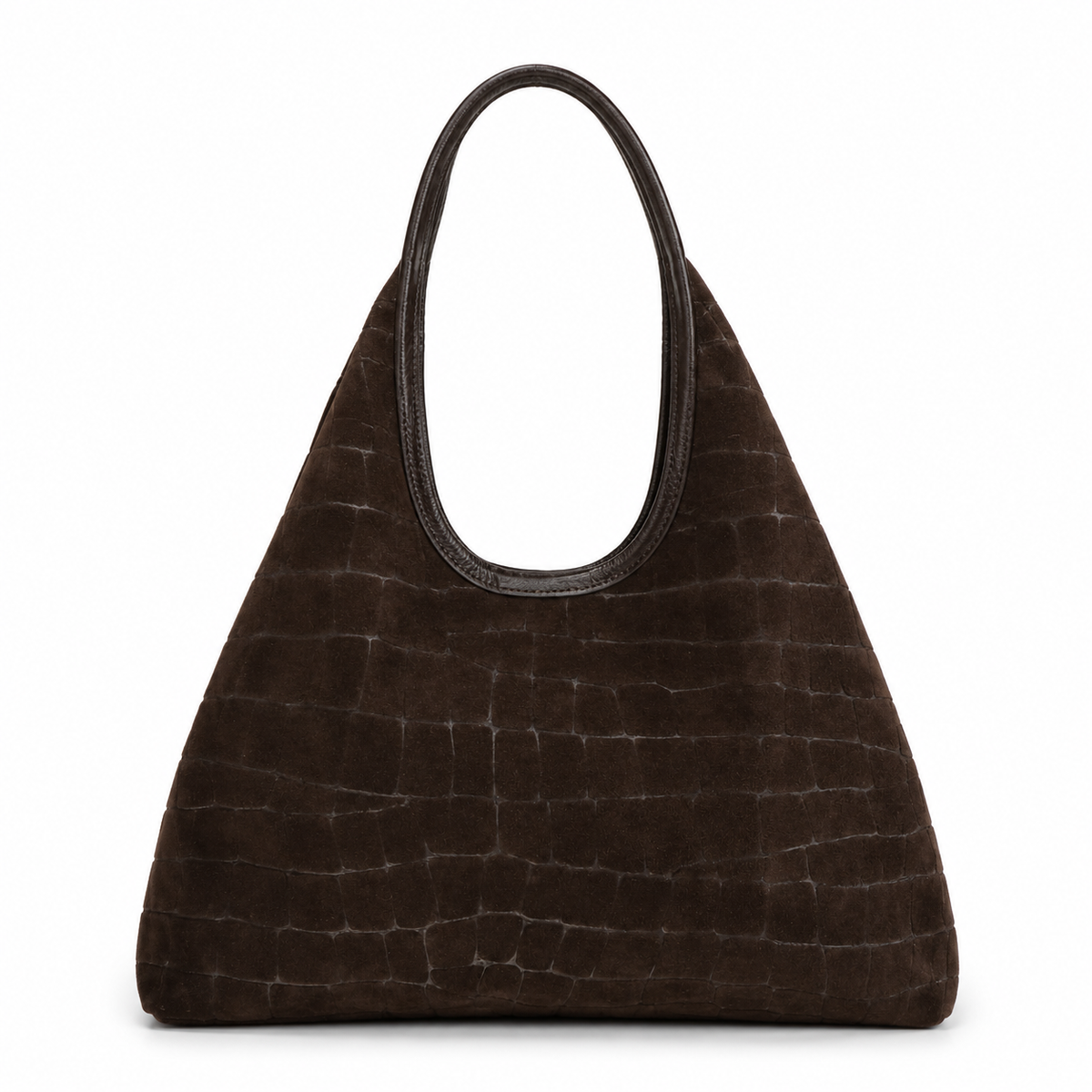 Borsa Ofelia – Shopper in Pelle Scamosciata Effetto Cocco con Manico