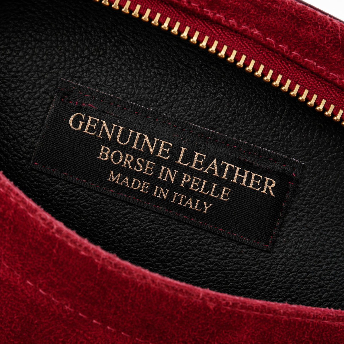 Borsa Vera – Pochette Scamosciata Bordeaux con Tracolla Removibile