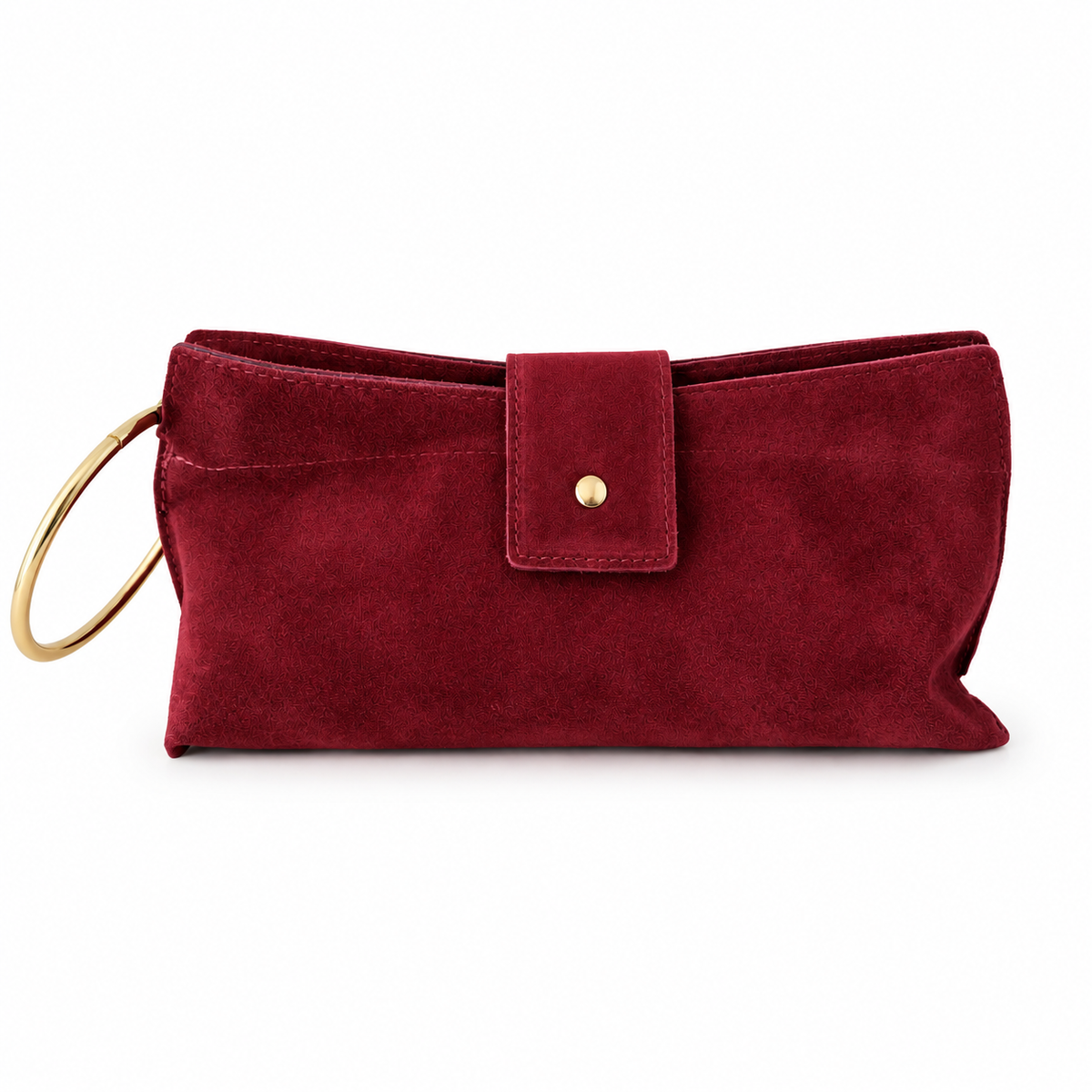 Borsa Vera – Pochette Scamosciata Bordeaux con Tracolla Removibile