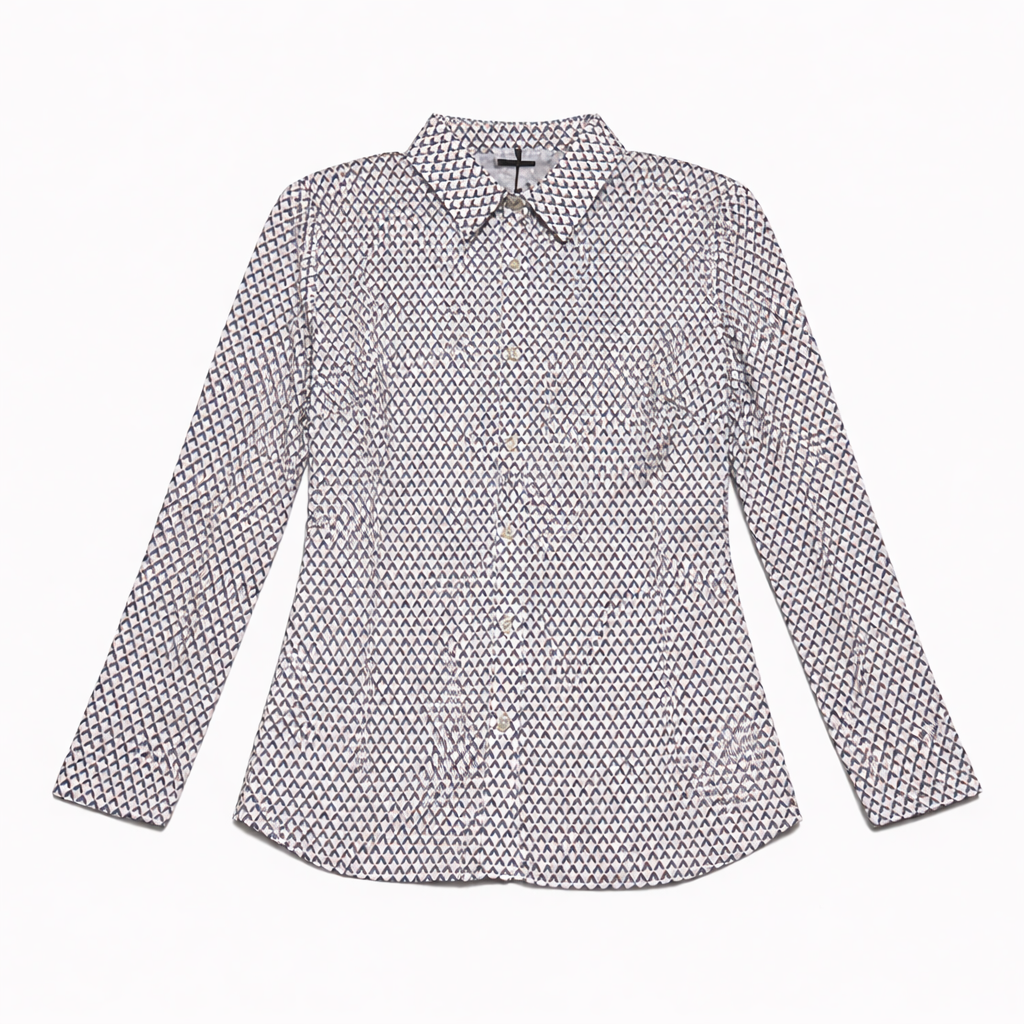 Camicia Donna Fantasia Geometrica – Taglie S, M, L