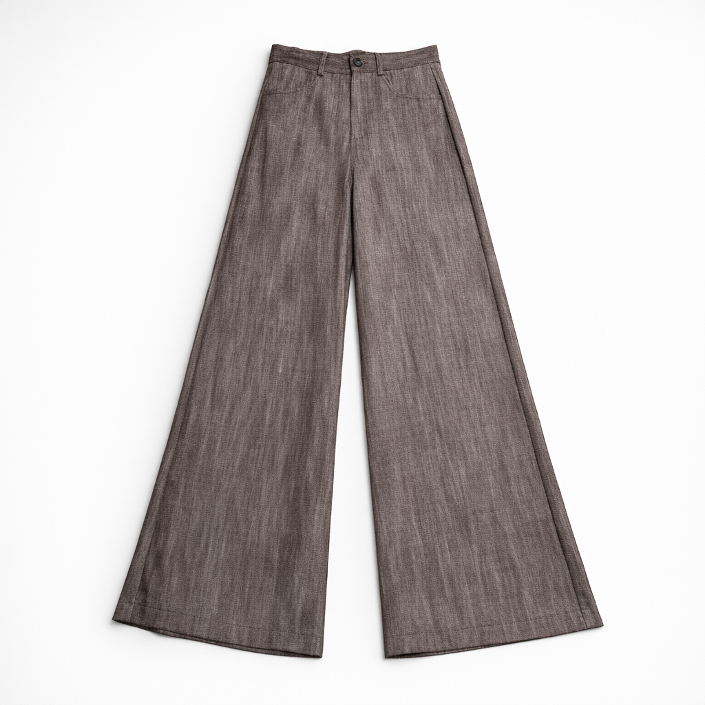 Pantalone Palazzo Marrone in Cotone – Made in Italy – Taglie S, M, L