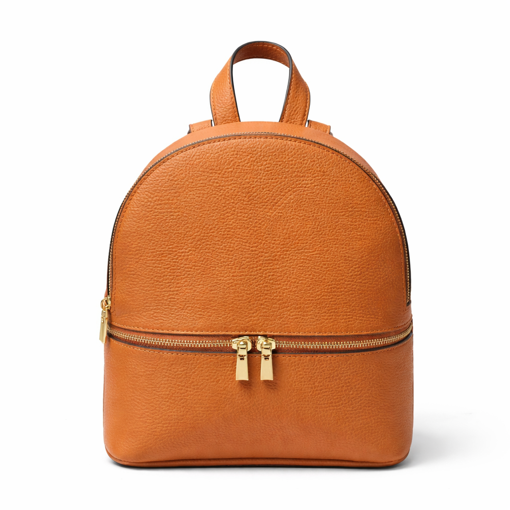 Zaino Serena Piccola– in Vera Pelle Martellata con Doppia Zip – Made in Italy