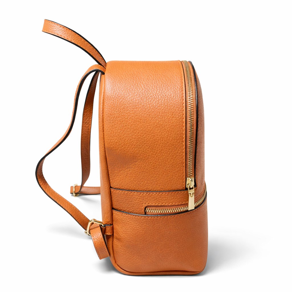 Zaino Serena Piccola– in Vera Pelle Martellata con Doppia Zip – Made in Italy